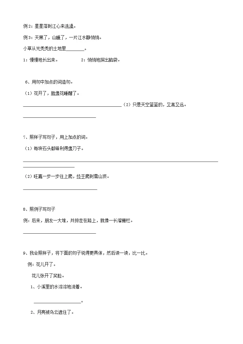 2025届六年级小升初语文专题复习-20句法句式-修辞01（19P）（练习附答案解析）第2页