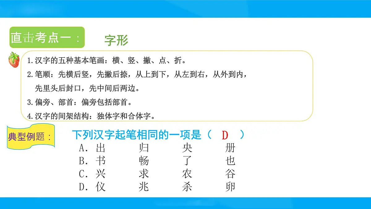 2025六年级小升初语文专题复习-第二讲 汉字 课件第3页