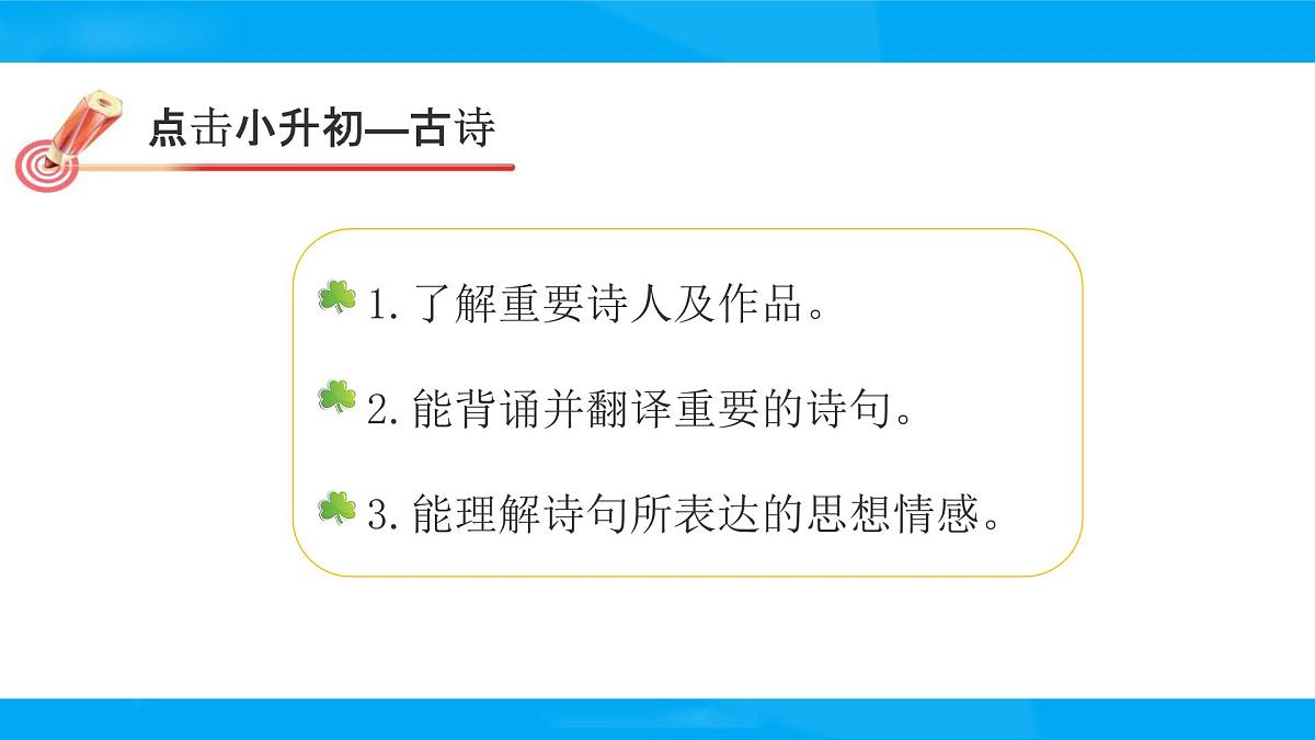 2025六年级小升初语文专题复习-第十四讲  古诗文阅读 课件第2页