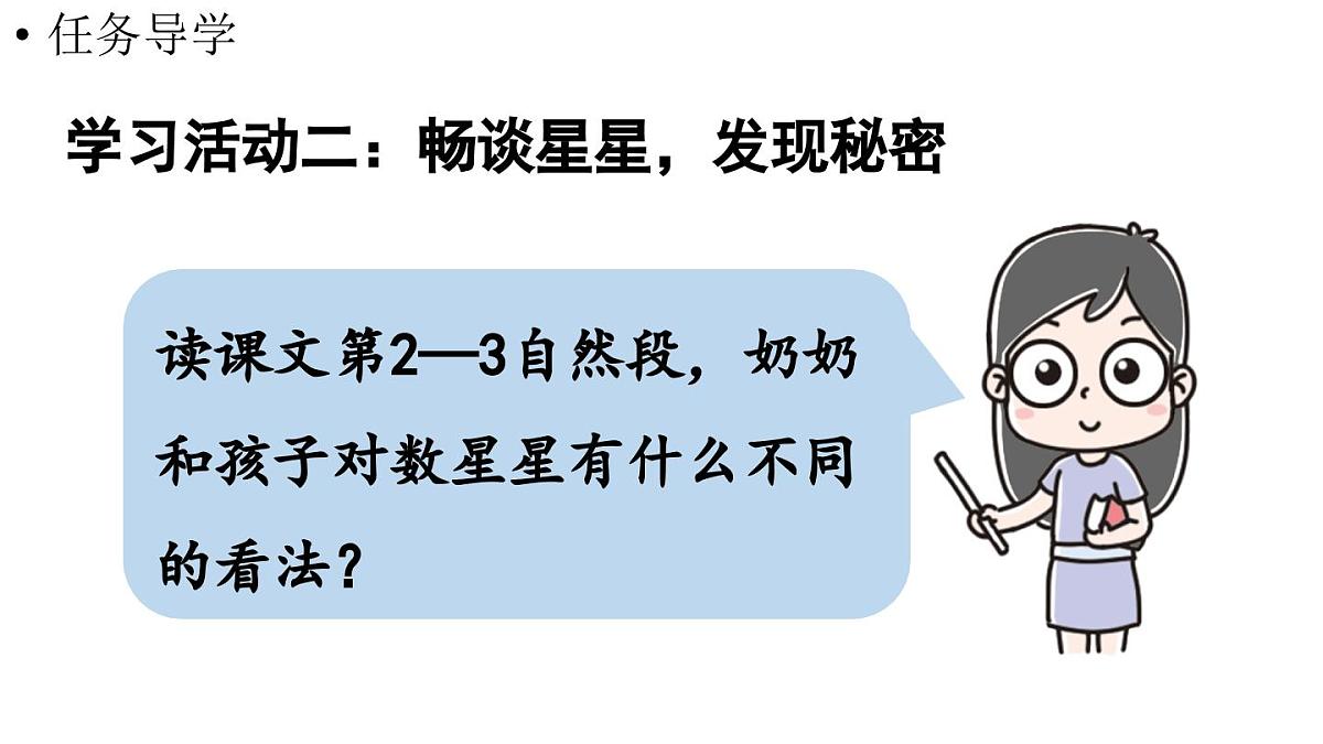 小学语文新部编版二年级上册第三单元阅读6《数星星的孩子》第二课时教学课件（2025秋）第3页