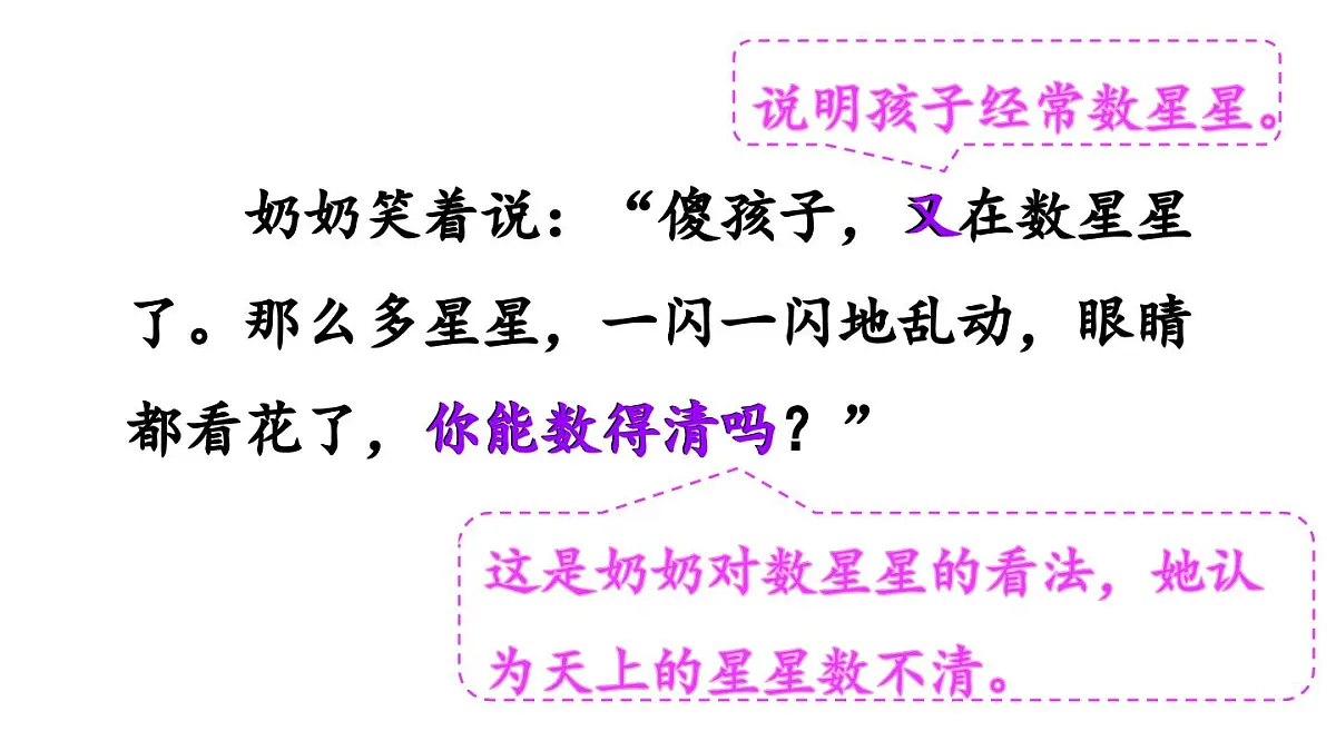 小学语文新部编版二年级上册第三单元阅读6《数星星的孩子》第二课时教学课件（2025秋）第4页
