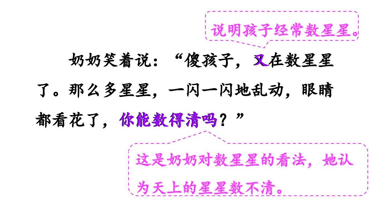 小学语文新部编版二年级上册第三单元阅读6《数星星的孩子》第二课时教学课件（2025秋）第4页