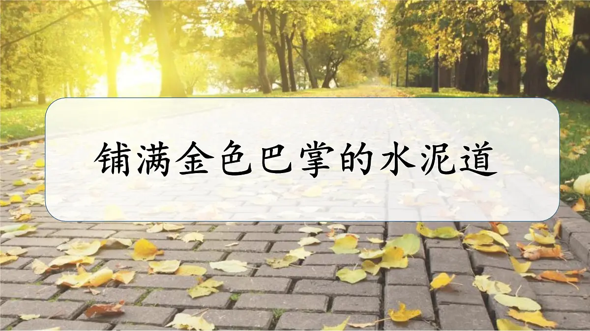统编版语文三年级上册课件《5 铺满金色巴掌的水泥道》第1页