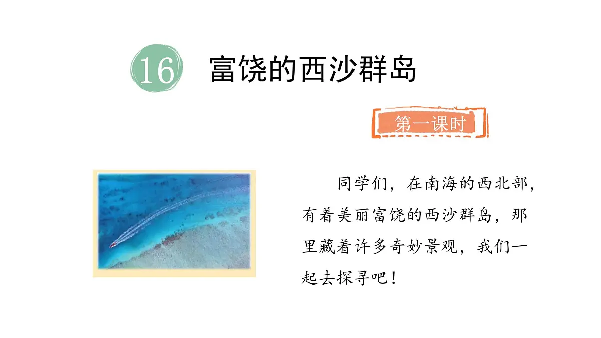 统编版语文三年级上册16.富饶的西沙群岛 课件第5页