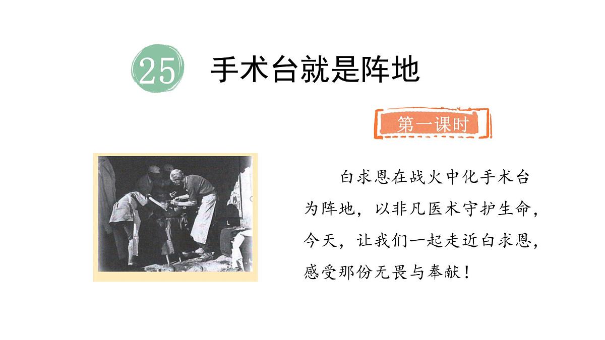 统编版语文三年级上册25.手术台就是阵地 课件第2页