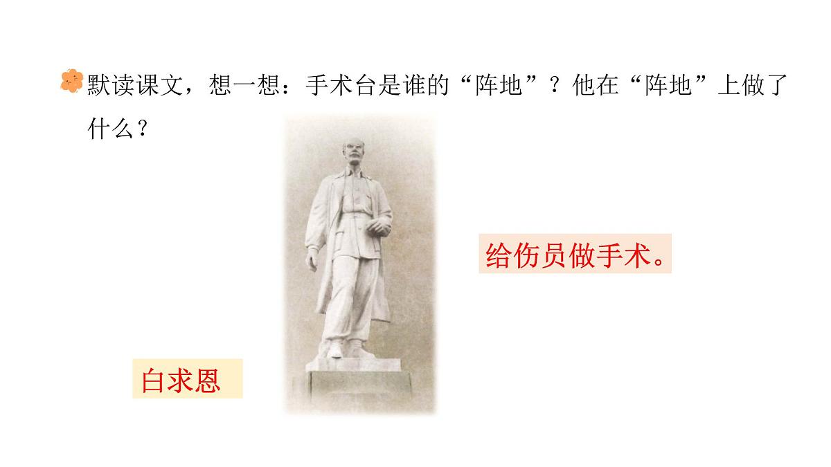 统编版语文三年级上册25.手术台就是阵地 课件第6页