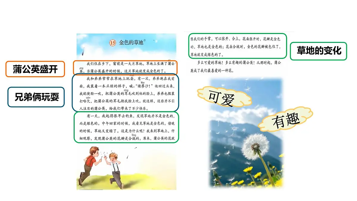 统编版语文三年级上册15 金色的草地 课件第6页