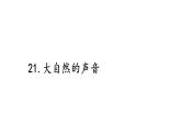 統(tǒng)編版語文三年級上冊21.大自然的聲音 課件