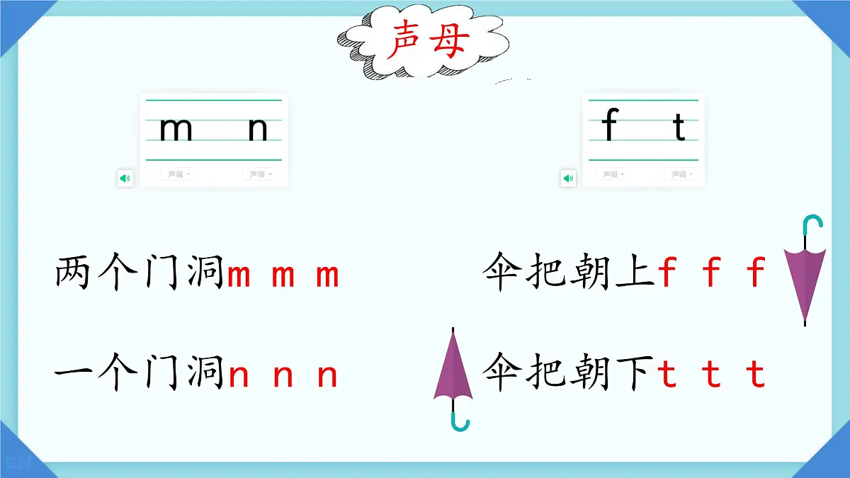 小学 语文 统编版（2024） 一年级上册（2024） 第二单元 汉语拼音复习课件第3页