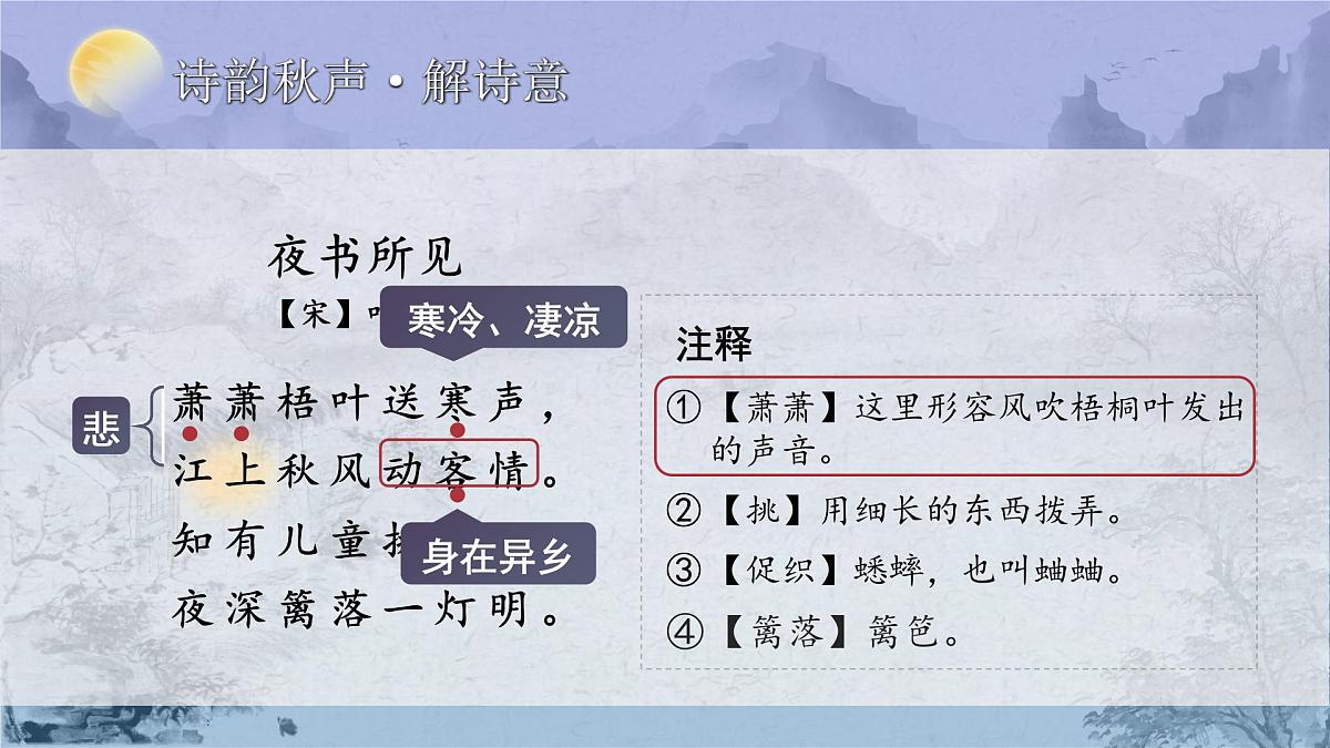 25秋统编版语文三年级上册第二单元2.4-3《夜书所见》  课件第6页