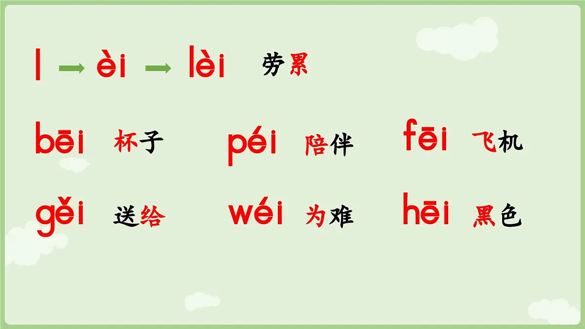 2025秋人教统编版一年级上册语文第4单元4.10《ai ei ui》第2课时课件第5页