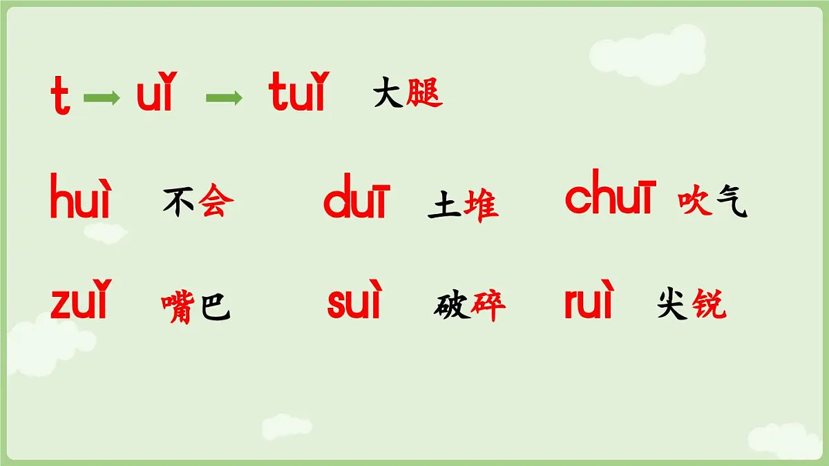 2025秋人教统编版一年级上册语文第4单元4.10《ai ei ui》第2课时课件第6页
