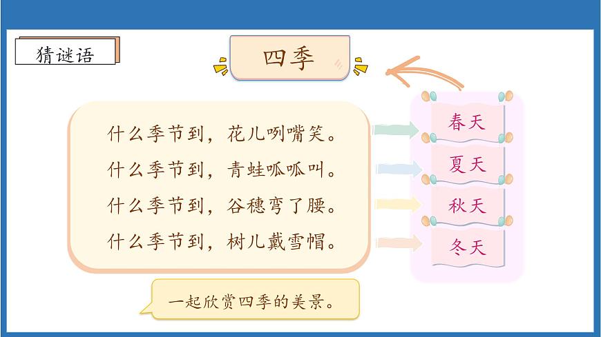 【任务型备课】统编版语文一上-阅读4. 四季（第1课时）（课件）第8页