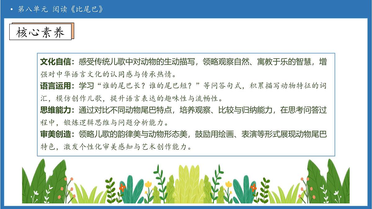 【任务型备课】统编版语文一上-阅读8. 比尾巴（第1课时）（课件）第4页