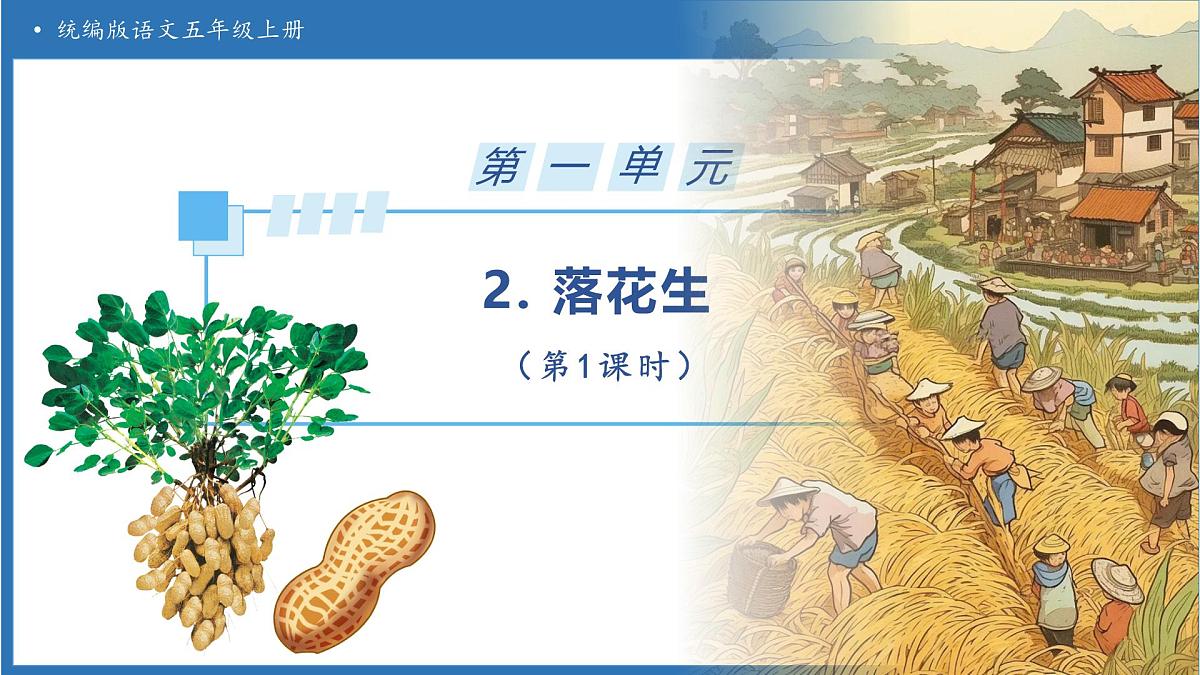 【任务型备课】统编版语文五年级上册-2. 落花生（第1课时）（课件）第1页