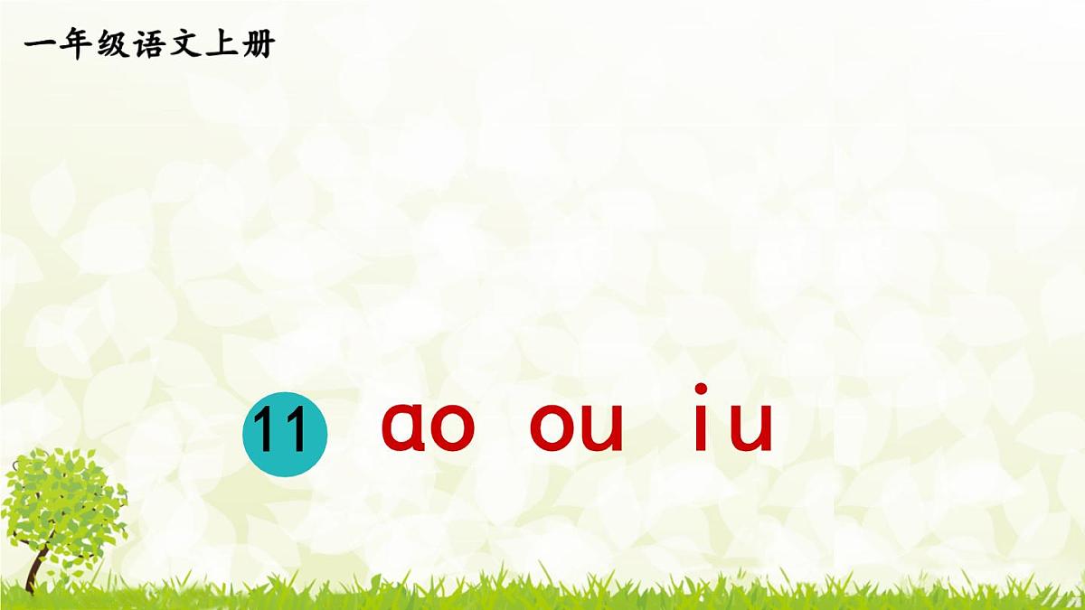 小学  语文  统编版（2024）  一年级上册（2024）  第四单元 汉语拼音11 ao ou iu 课件第1页
