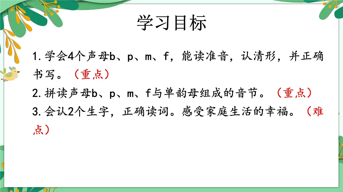 统编版语文一年级上册课件汉语拼音《3 b p m f》第2页