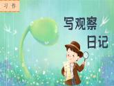 【任务型】部编版语文四上《习作三：写观察日记》课件+教案+音视频素材
