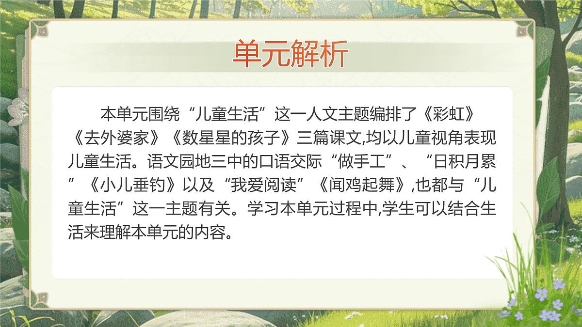 【25秋】统编版小学语文二年级上册-《第三单元大单元设计》课件第2页