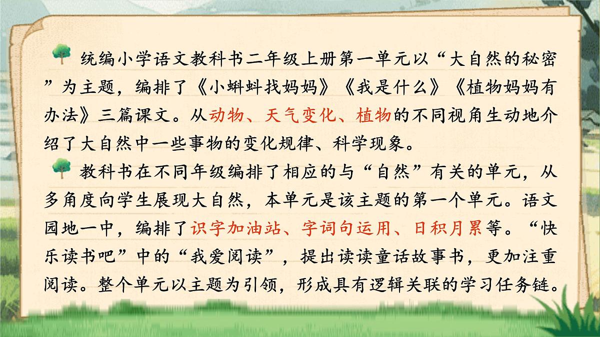 【25秋】统编版小学语文二年级上册-《第一单元统整：探索大自然的秘密》课件第3页