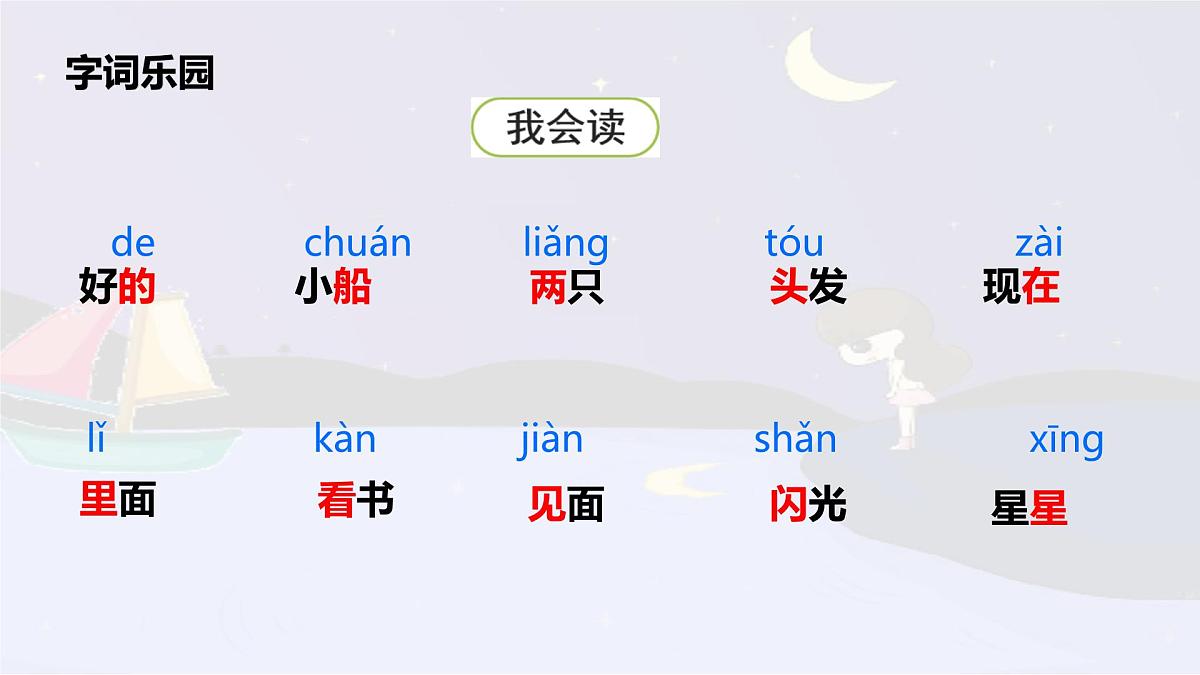 统编版语文一年级上册课件阅读《5 小小的船》第5页