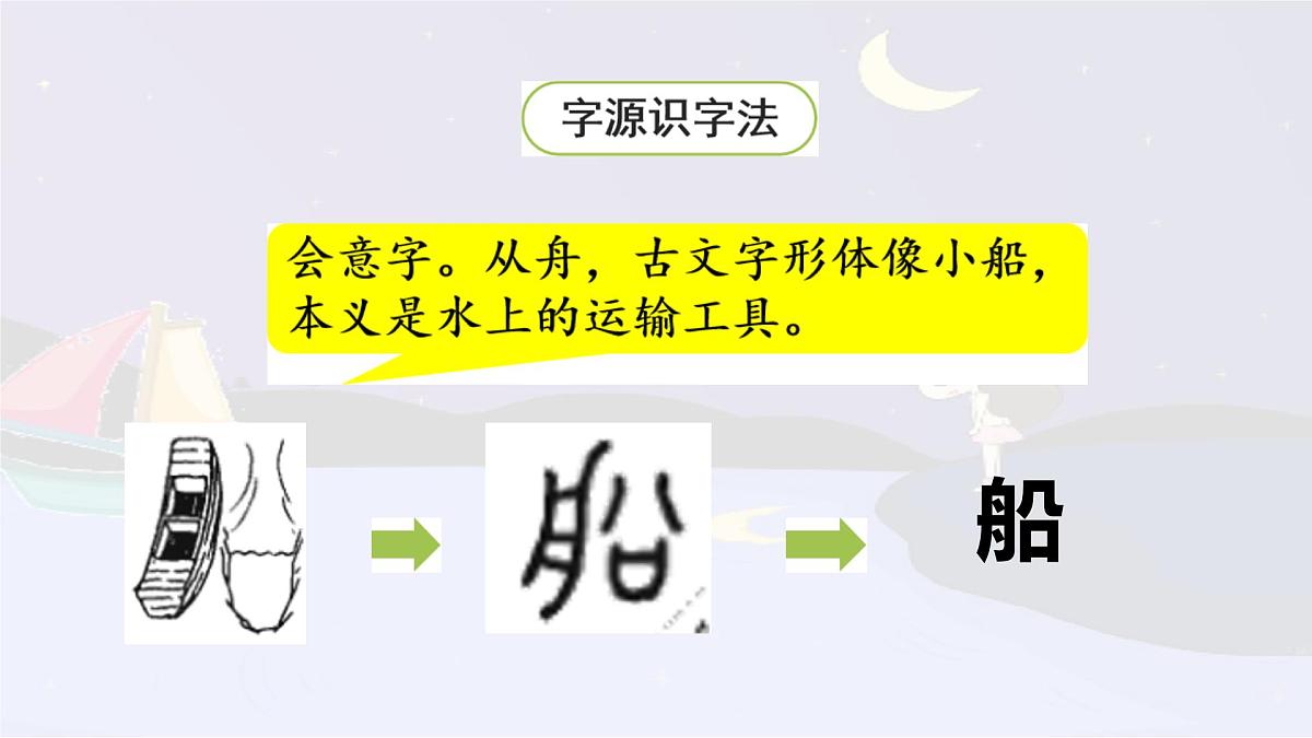 统编版语文一年级上册课件阅读《5 小小的船》第6页
