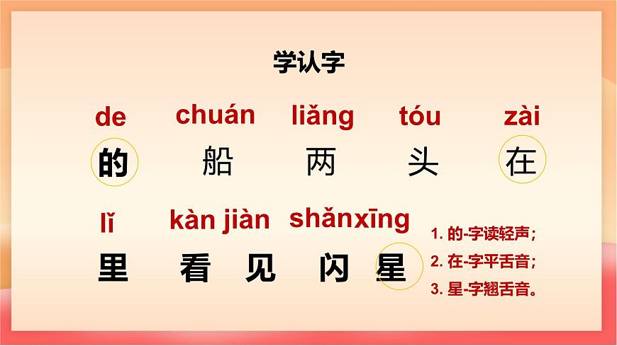 人教部编版（五四制）语文一年级上册（2024） 阅读5《小小的船》课件第6页