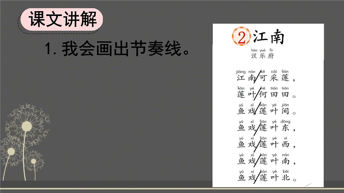 小学  语文  统编版（2024）  一年级上册（2024）  第五单元 阅读2 江南 课件第7页