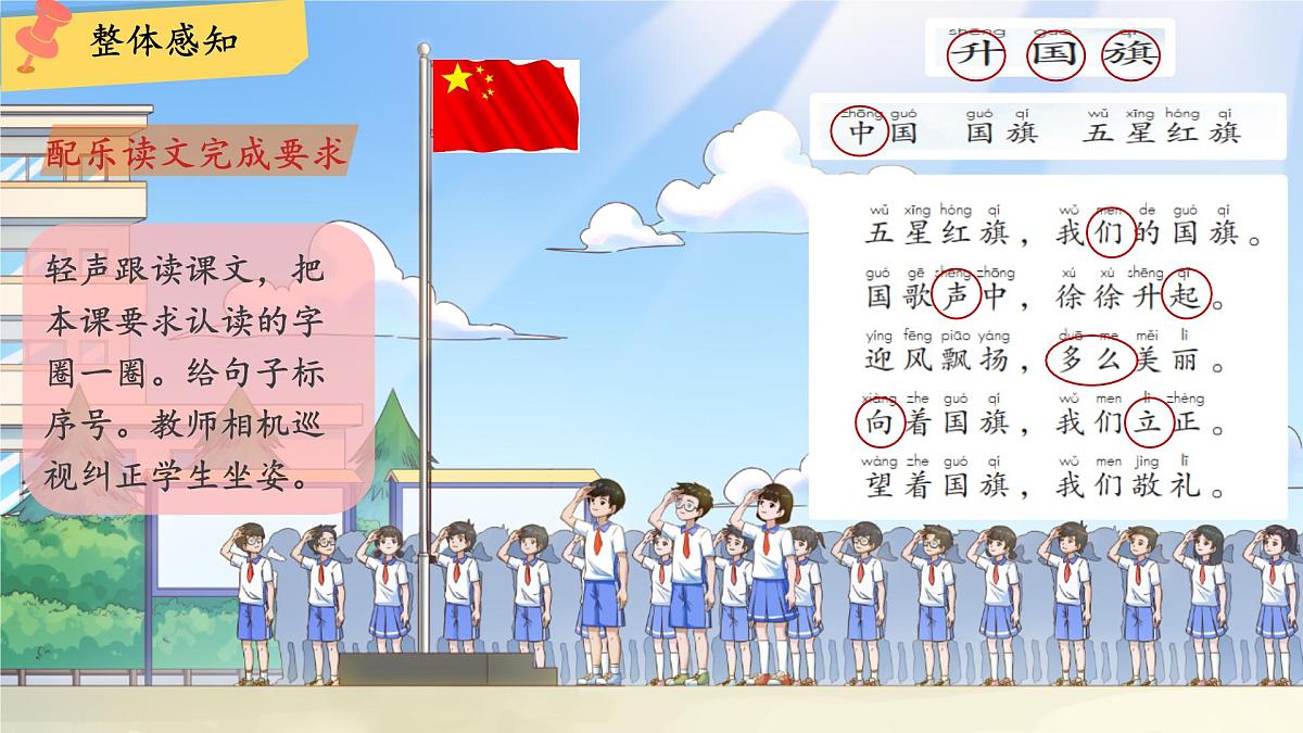 小学  语文  统编版（2024）  一年级上册（2024）  第六单元 识字8 升国旗 课件第5页