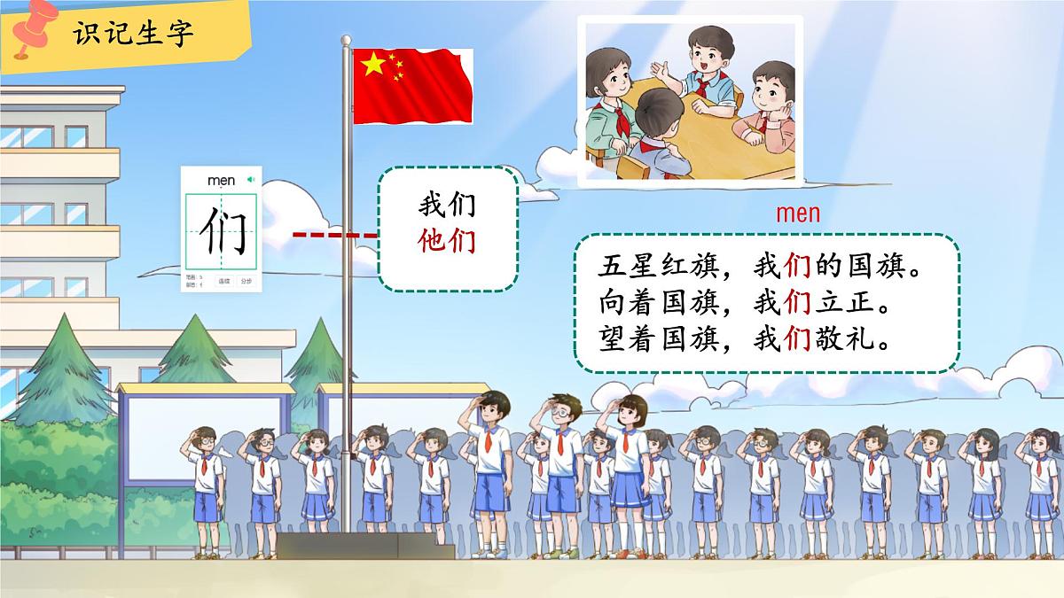 小学  语文  统编版（2024）  一年级上册（2024）  第六单元 识字8 升国旗 课件第6页