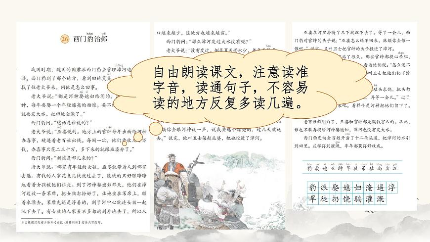 【课件】统编四上第8单元《西门豹》第5页
