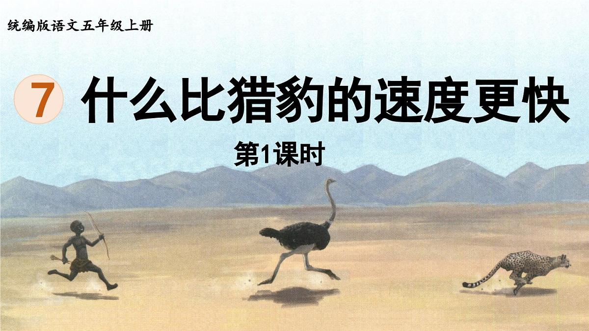 24人教统编版小学五年级语文上册第二单元7.什么比猎豹的速度更快第1课时 课件第1页