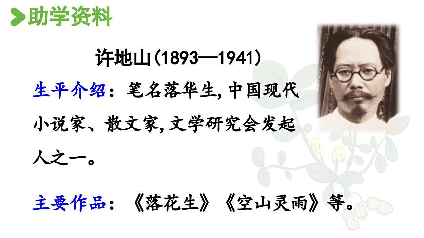 24人教统编版小学五年级语文上册第一单元2.落花生第1课时  课件第4页