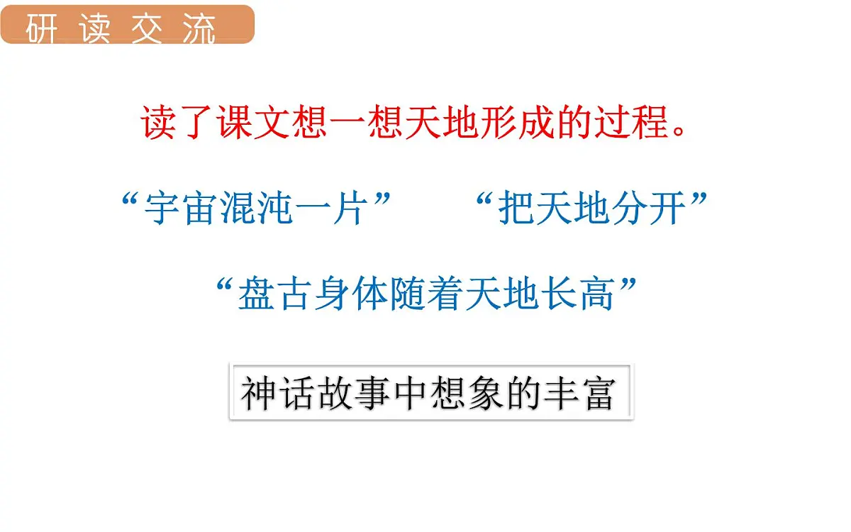 人教统编版25秋新教材小学四年级语文上册第四单元12.盘古开天辟地第二课时课件第6页