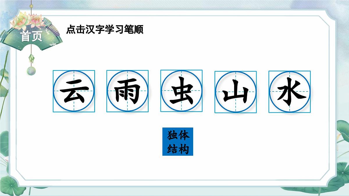 部编版语文一年级上册 识字5 对韵歌 生字课件第2页
