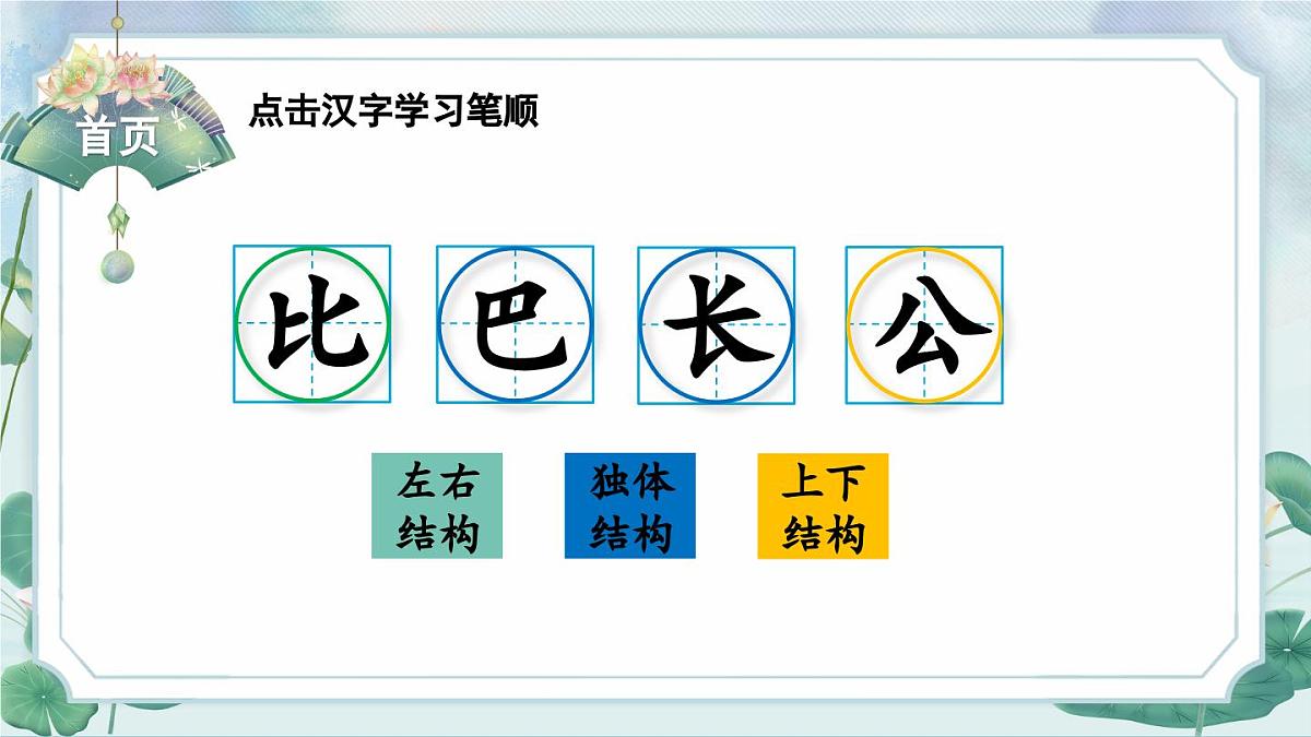部编版语文一年级上册 8 比尾巴 生字课件第2页