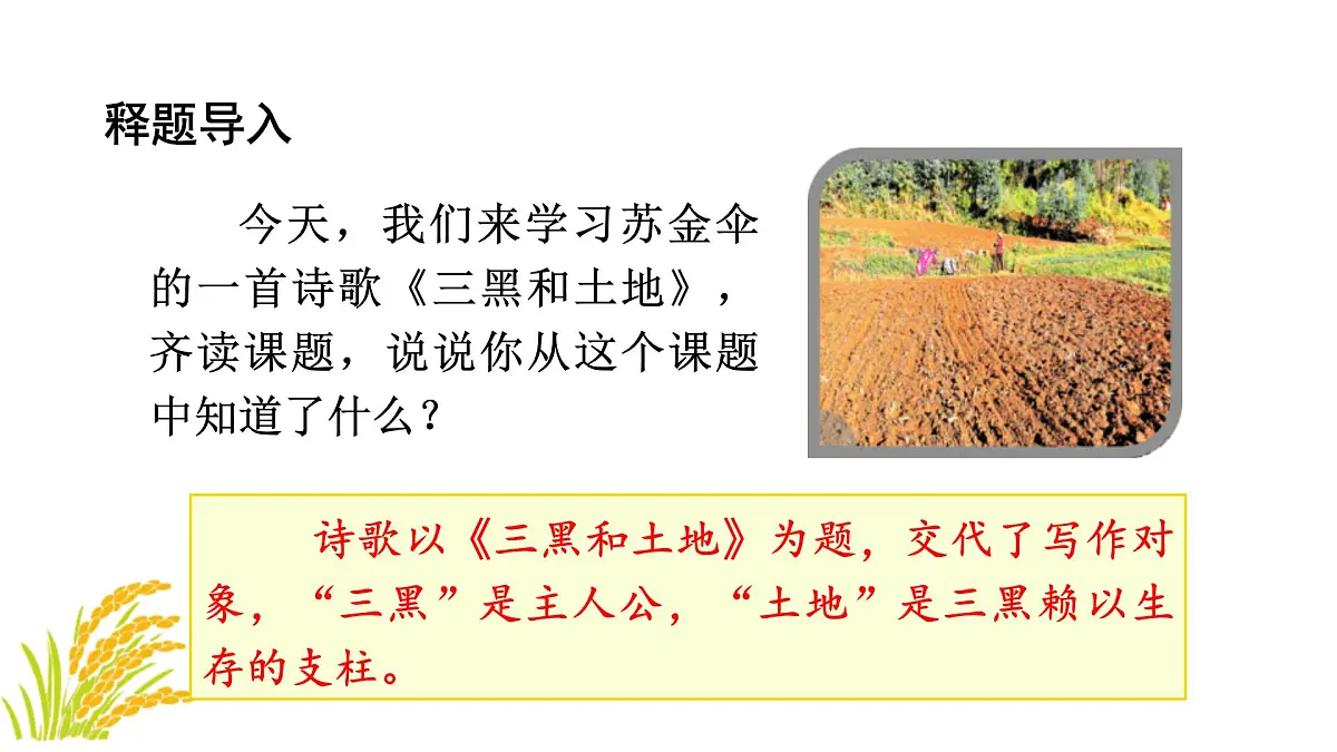 24版人教统编小学六年级上册第六单元21.三黑和土地 课件第2页