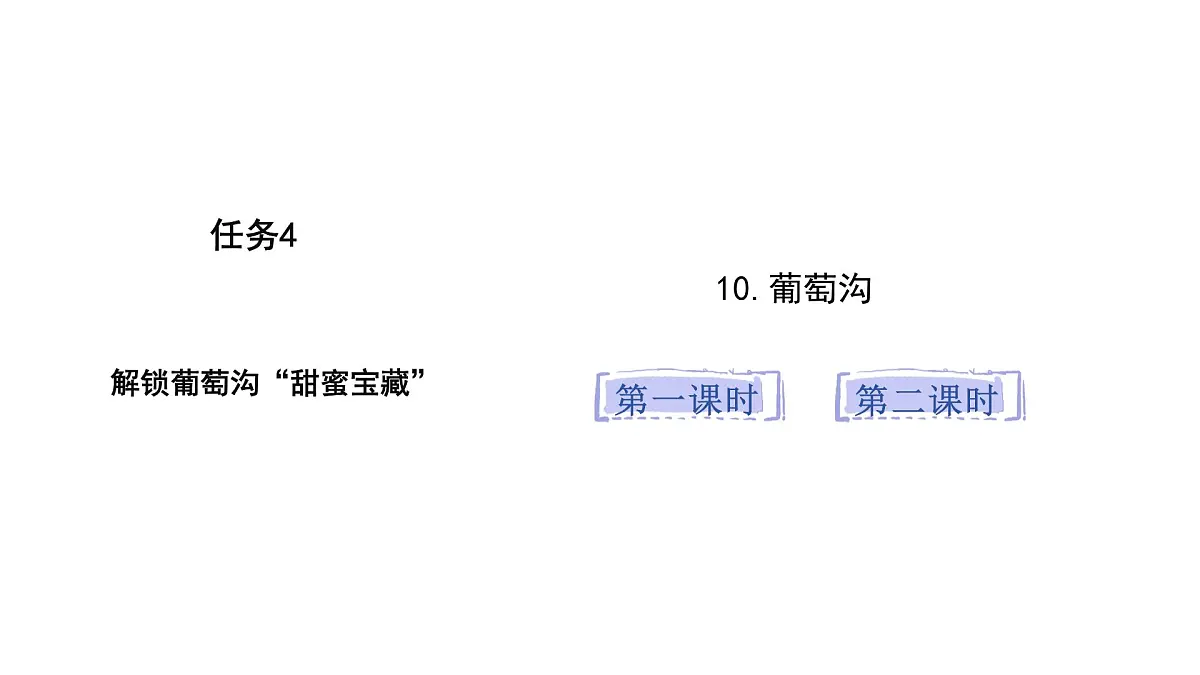 2025年统编版二年级语文上册 10.葡萄沟(课件)第1页