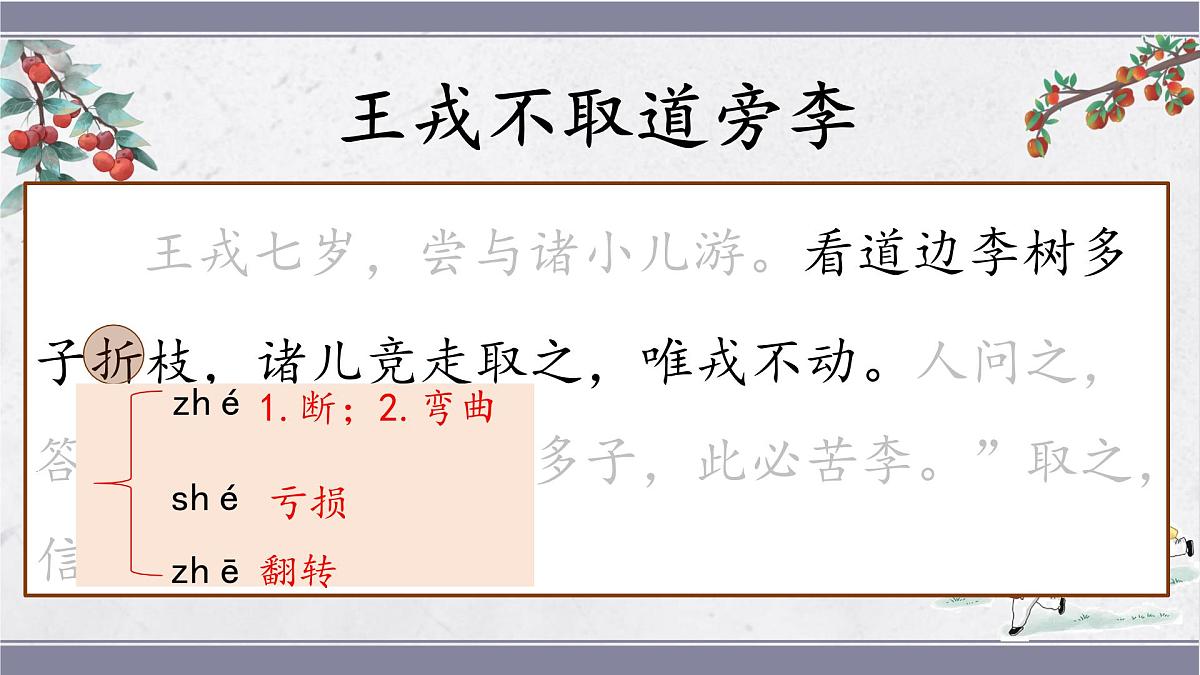2025年秋统编版小学语文四年级上25.王戎不取道旁李课件2课时第7页