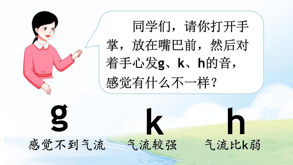 （25秋）人教统编版小学语文一年级上册5 g k h课件第5页