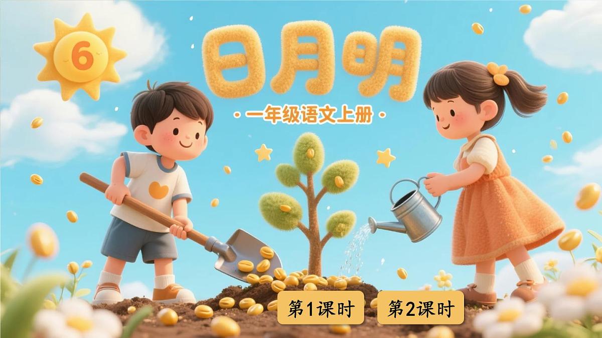 （25秋）人教统编版小学语文一年级上册6 日月明课件第1页