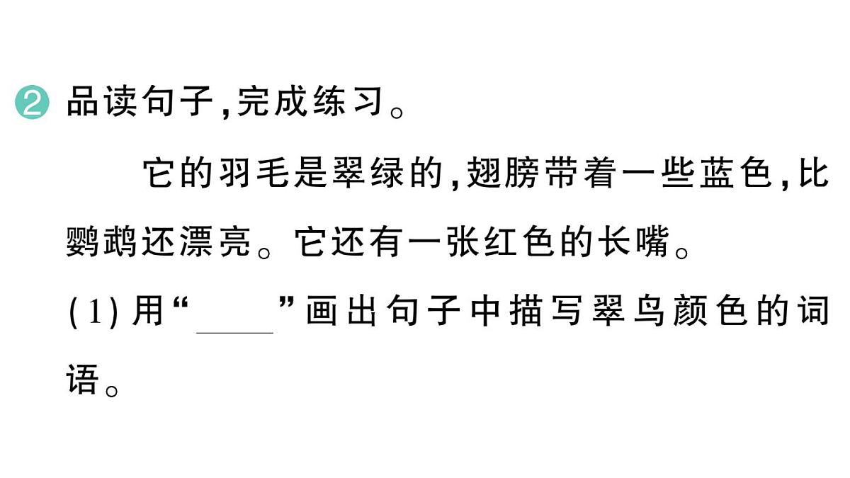 小学语文新部编版三年级上册第五单元14 搭船的鸟  作业课件（含答案）（2025秋新版）第5页
