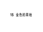小學(xué)語文新部編版三年級(jí)上冊(cè)第五單元15 金色的草地  作業(yè)課件（含答案）（2025秋新版）