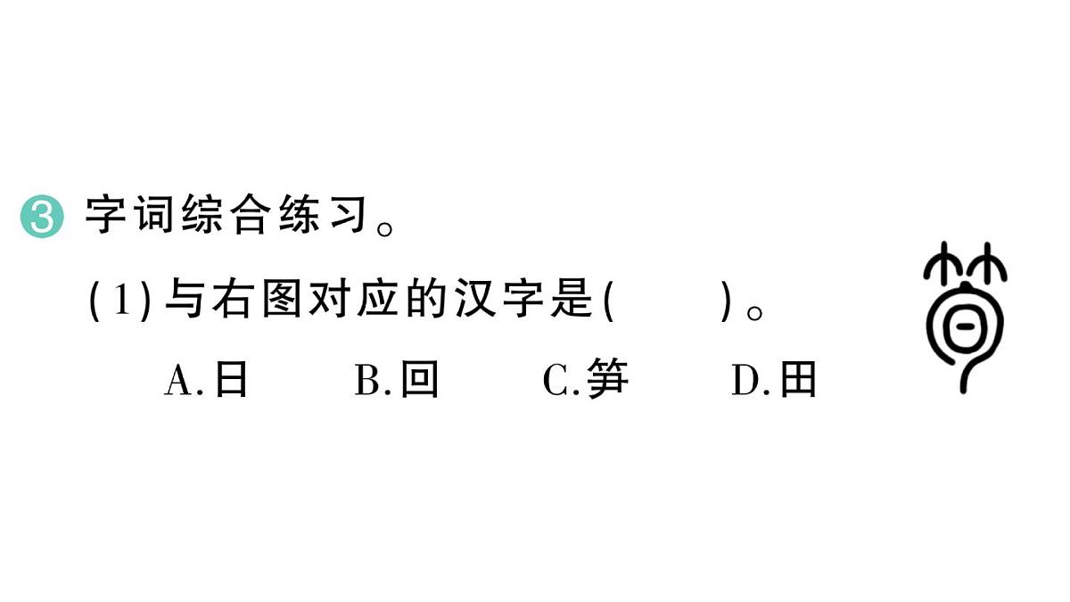 小学语文新部编版三年级上册第七单元22 读不完的大书 作业课件（含答案）（2025秋新版）第5页