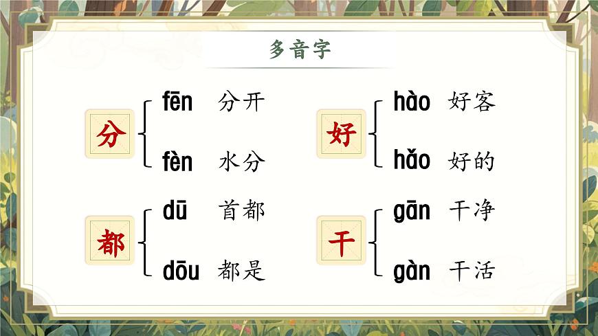 部编版2024二年级上册语文《第四单元复习》 课件第6页