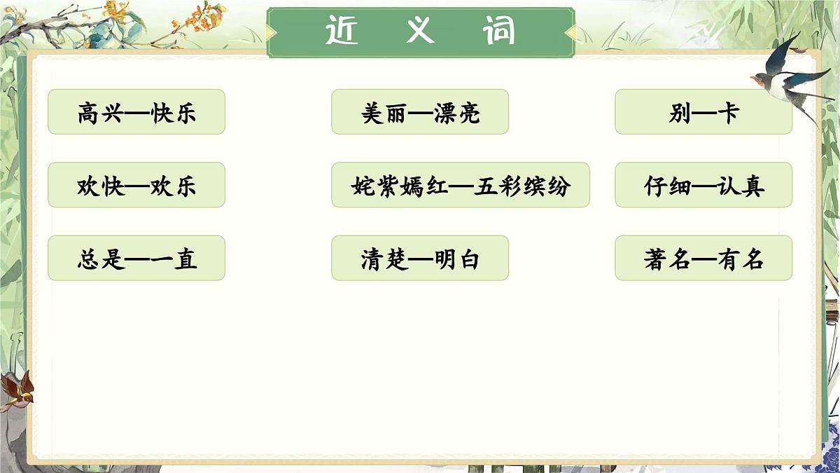 部编版2024二年级上册语文《第三单元总复习》 课件第7页