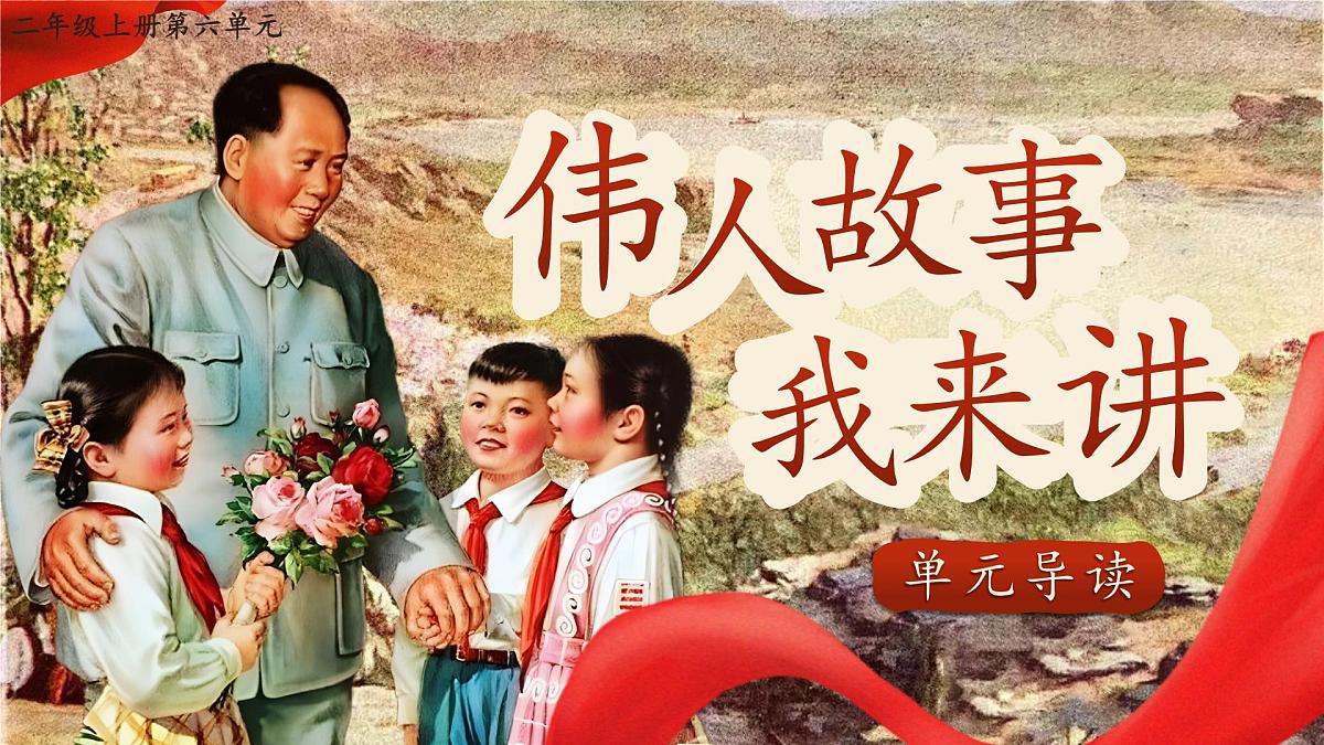 部编版2024二年级上册语文第六单元大单元设计《伟人故事我来讲》 课件第2页
