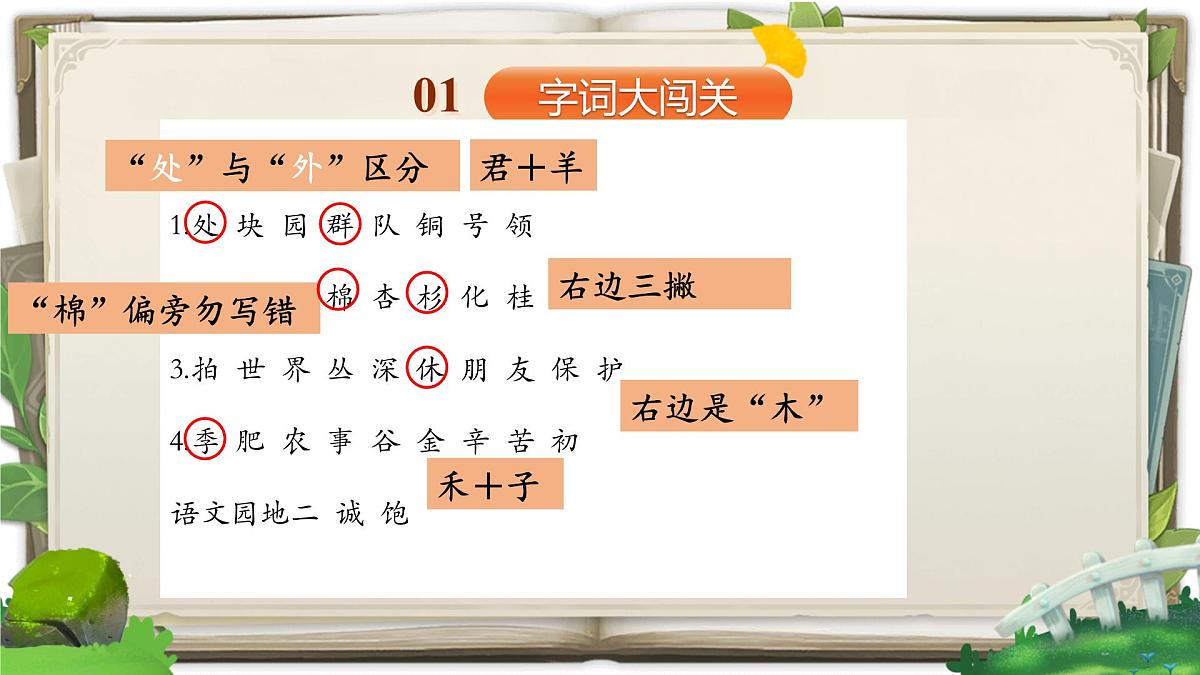 部编版2024二年级上册语文《第二单元复习》 课件第5页