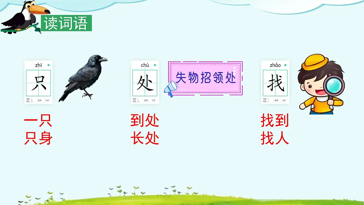 小学 语文 统编版（2024） 一年级上册（2024） 第八单元 阅读9 乌鸦喝水 课件第7页