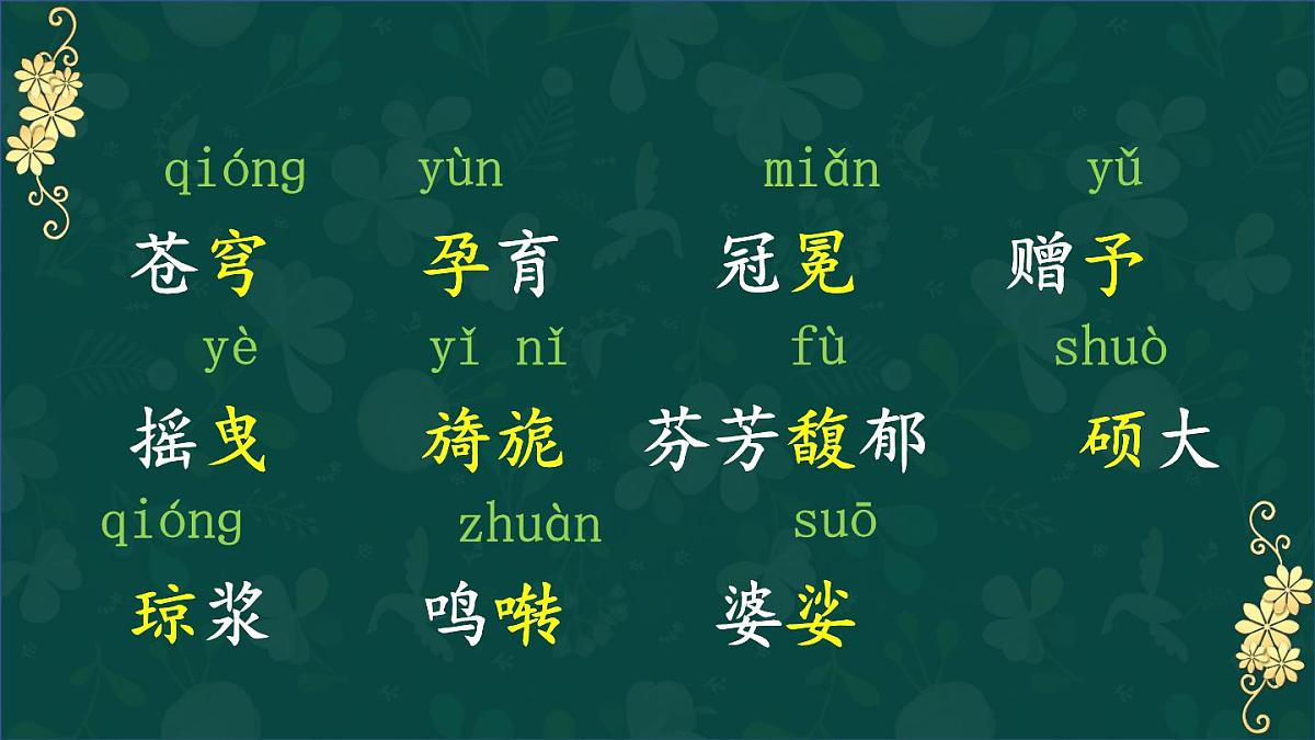 25秋人教统编版小学语文六年级上册第一单元4 花之歌课件第3页